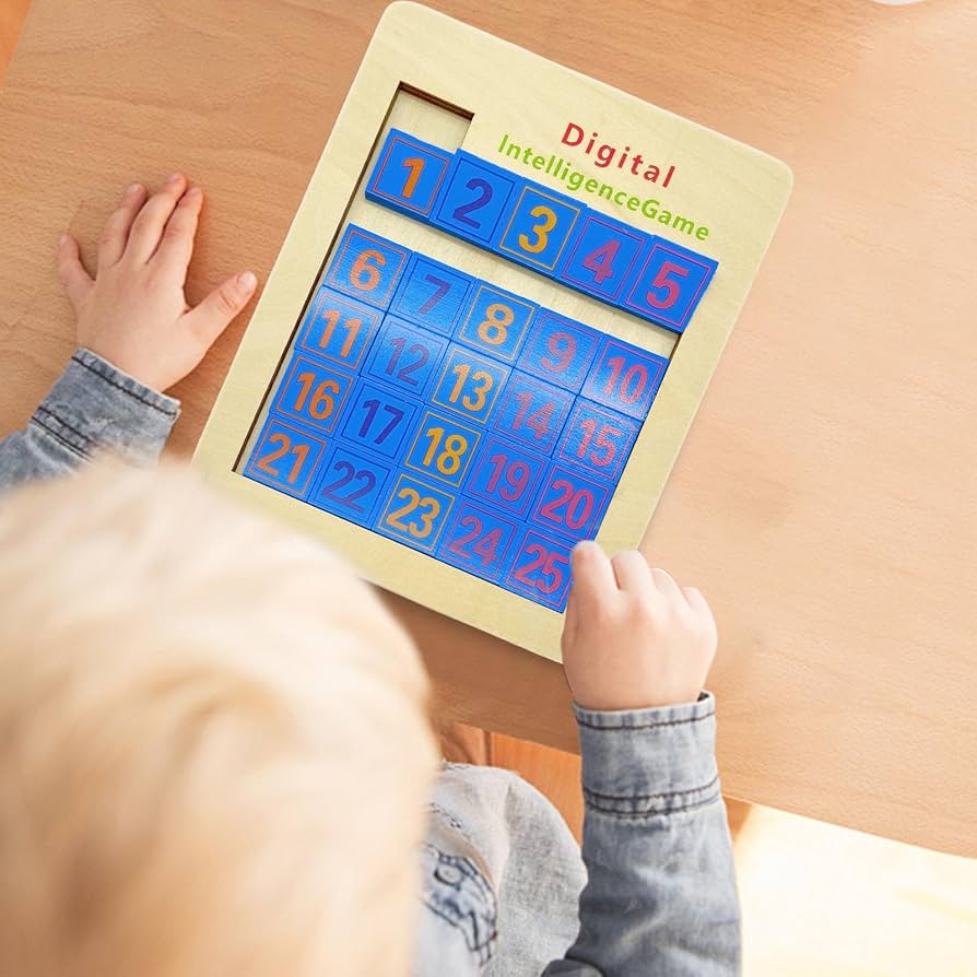 Amazon | Hopweik 数字パズル、子供向けスライドパズル - 25 個
